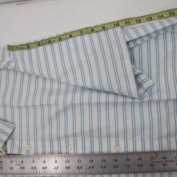 untuckit shirt Mens 3XLC short sleeve button up striped cotton blend stretch - Picture 9 of 13